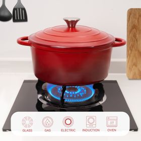 Cast iron Dutch POTS can be used for cooking, baking and refrigeration. (Color: Red)